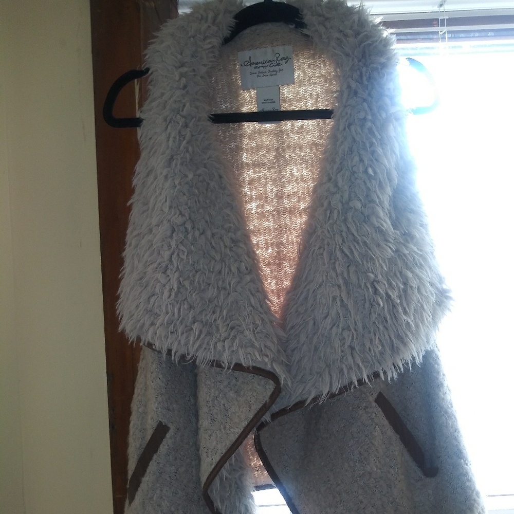 AMERICAN RAG FAUX FUR VEST